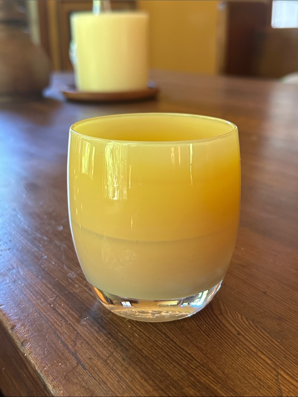 Glassybaby Friendship Yellow Ombre Tumbler